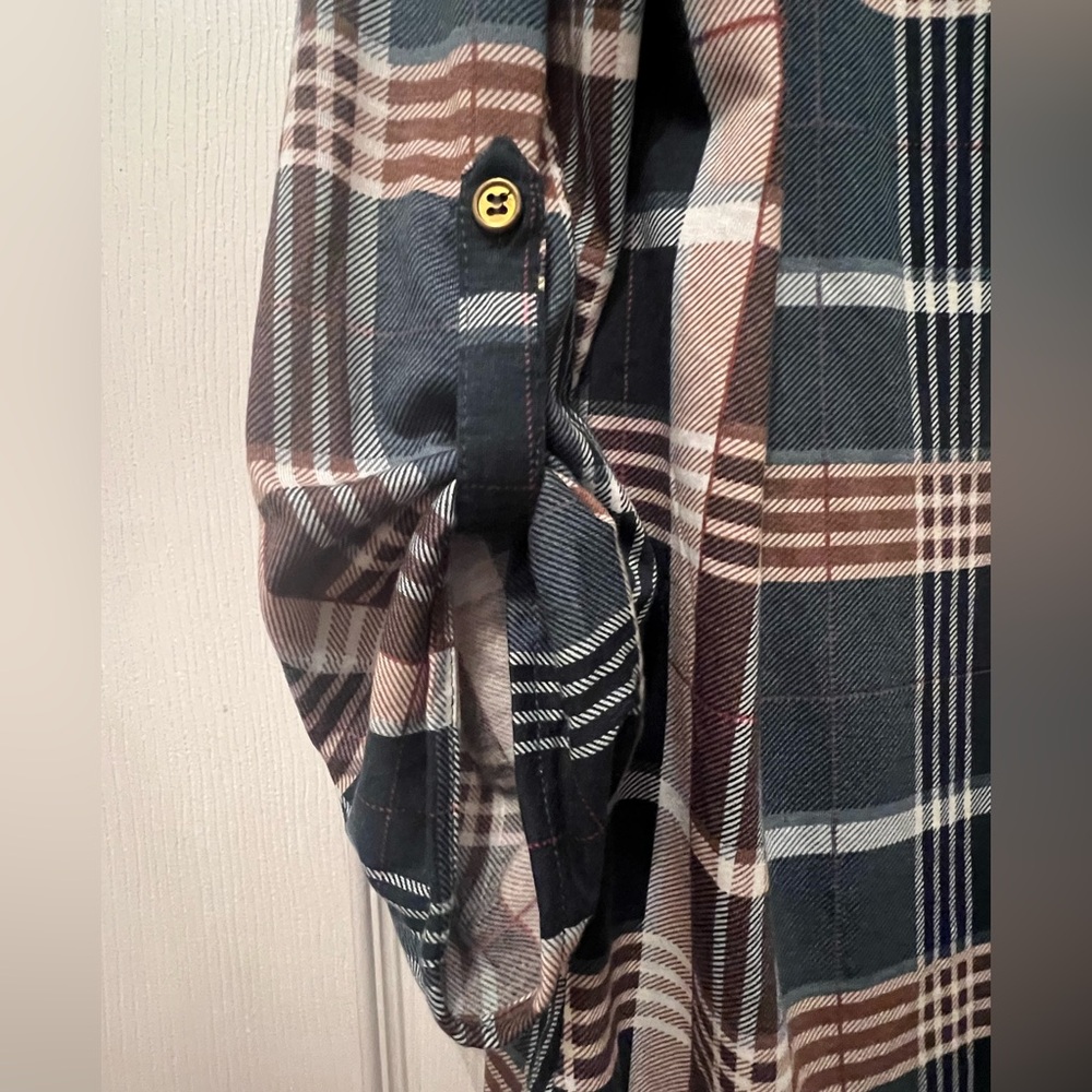 NWT Always Indigo Women’s Plaid Shirt - Picture 5 of 10